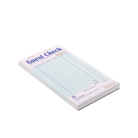 Royal 1 Part Booked 15 Lines Green Guest Check Board, PK50